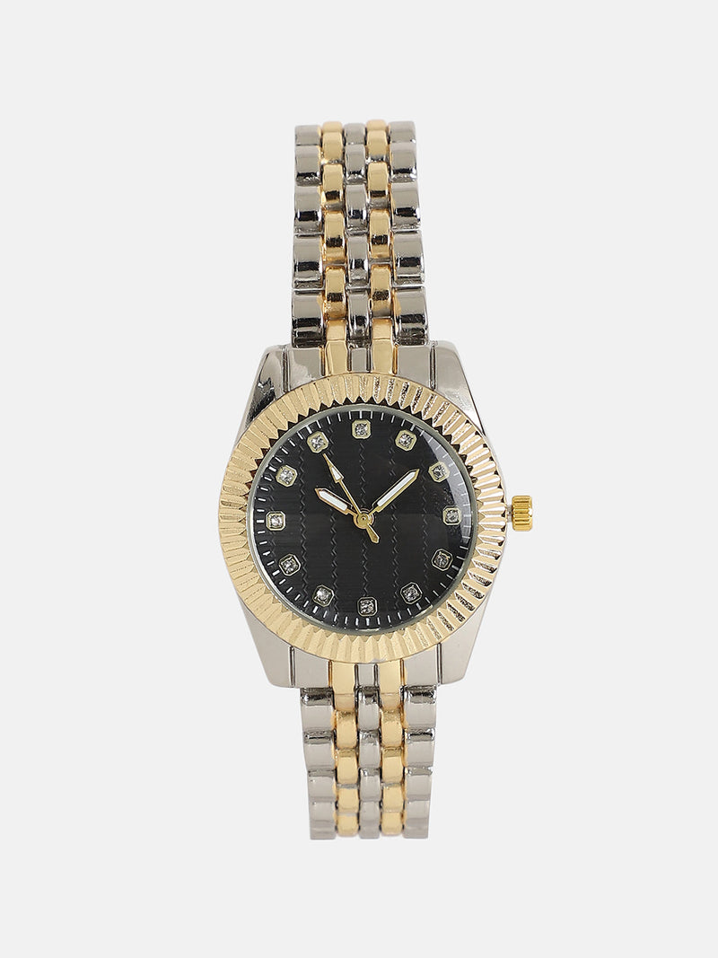 The Ribbed H-Link Round Watch