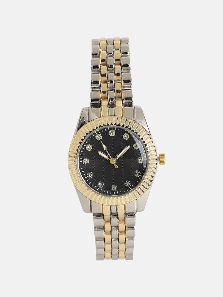 The Ribbed H-Link Round Watch
