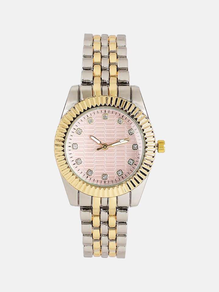 The Ribbed H-Link Round Watch