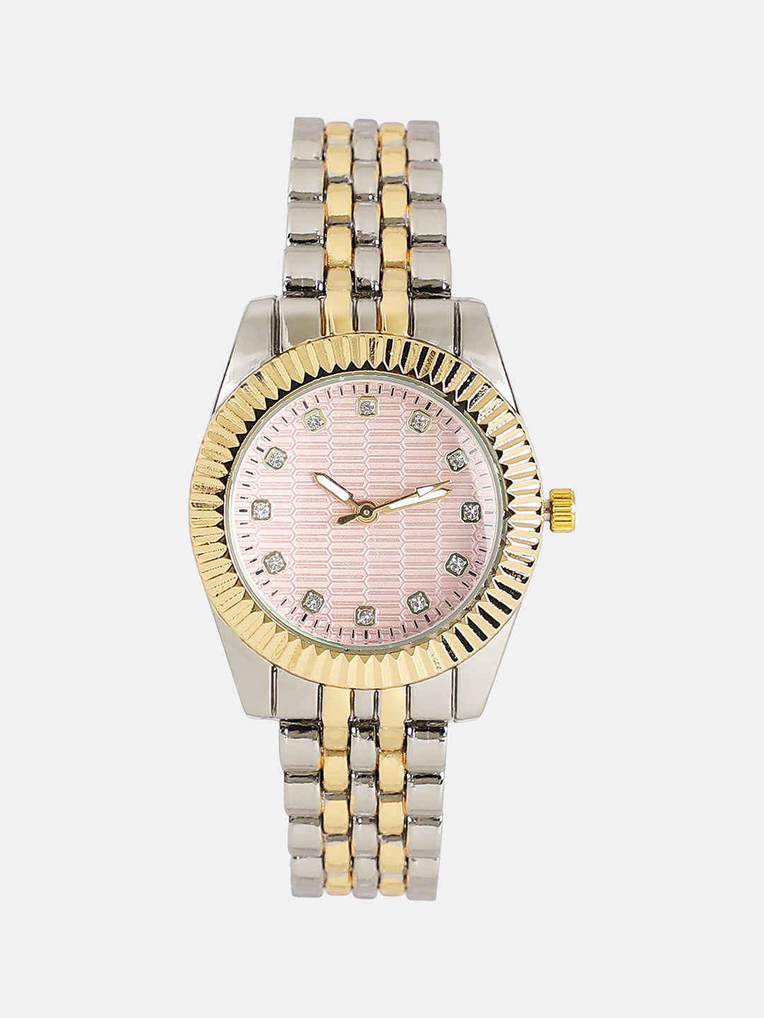 The Ribbed H-Link Round Watch