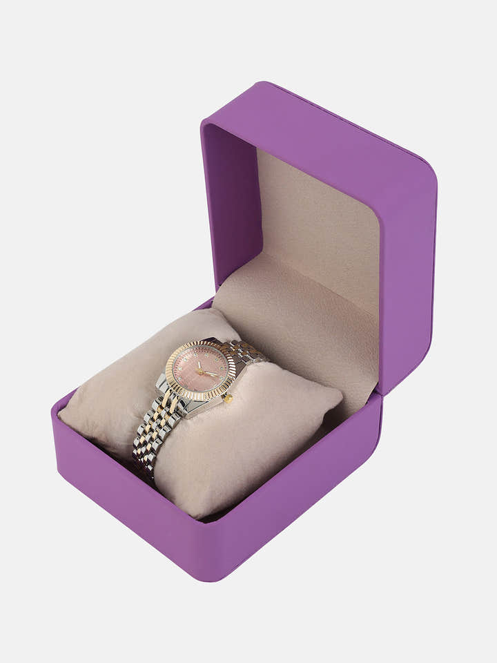 The Ribbed H-Link Round Watch