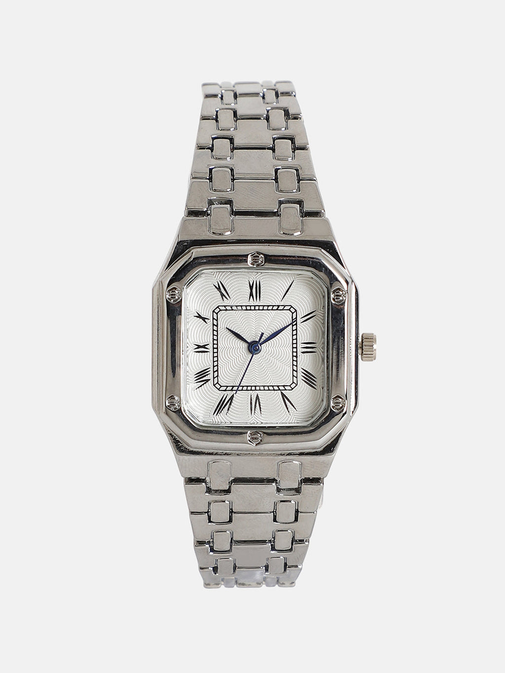 The Torque Roman Square Watch - Metallic Silver