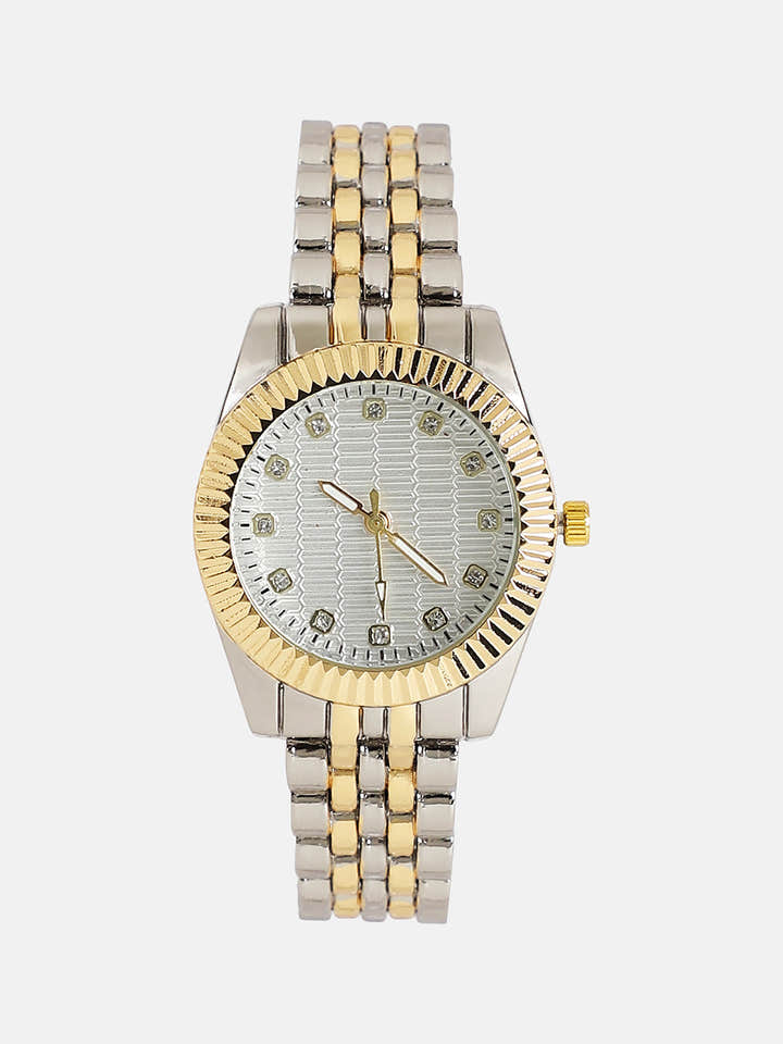The Ribbed H-Link Round Watch