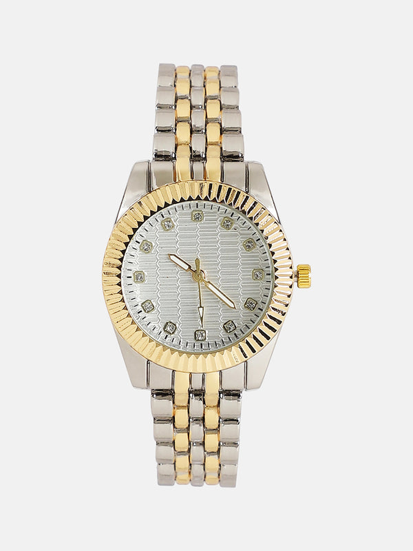 The Ribbed H-Link Round Watch