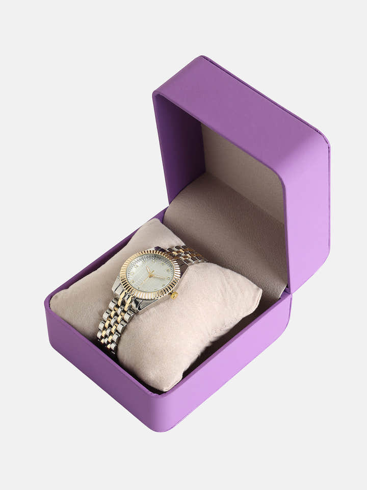 The Ribbed H-Link Round Watch