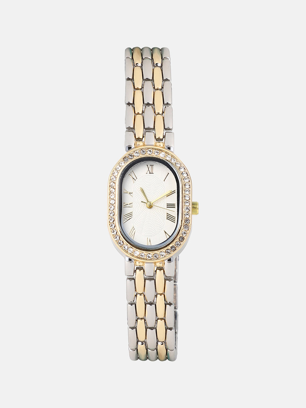 The Vivienne Roman Oblong Watch - Metallic Silver & California Gold