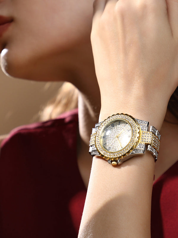 The Roman Zilienne Round Watch - Metallic Silver & California Gold
