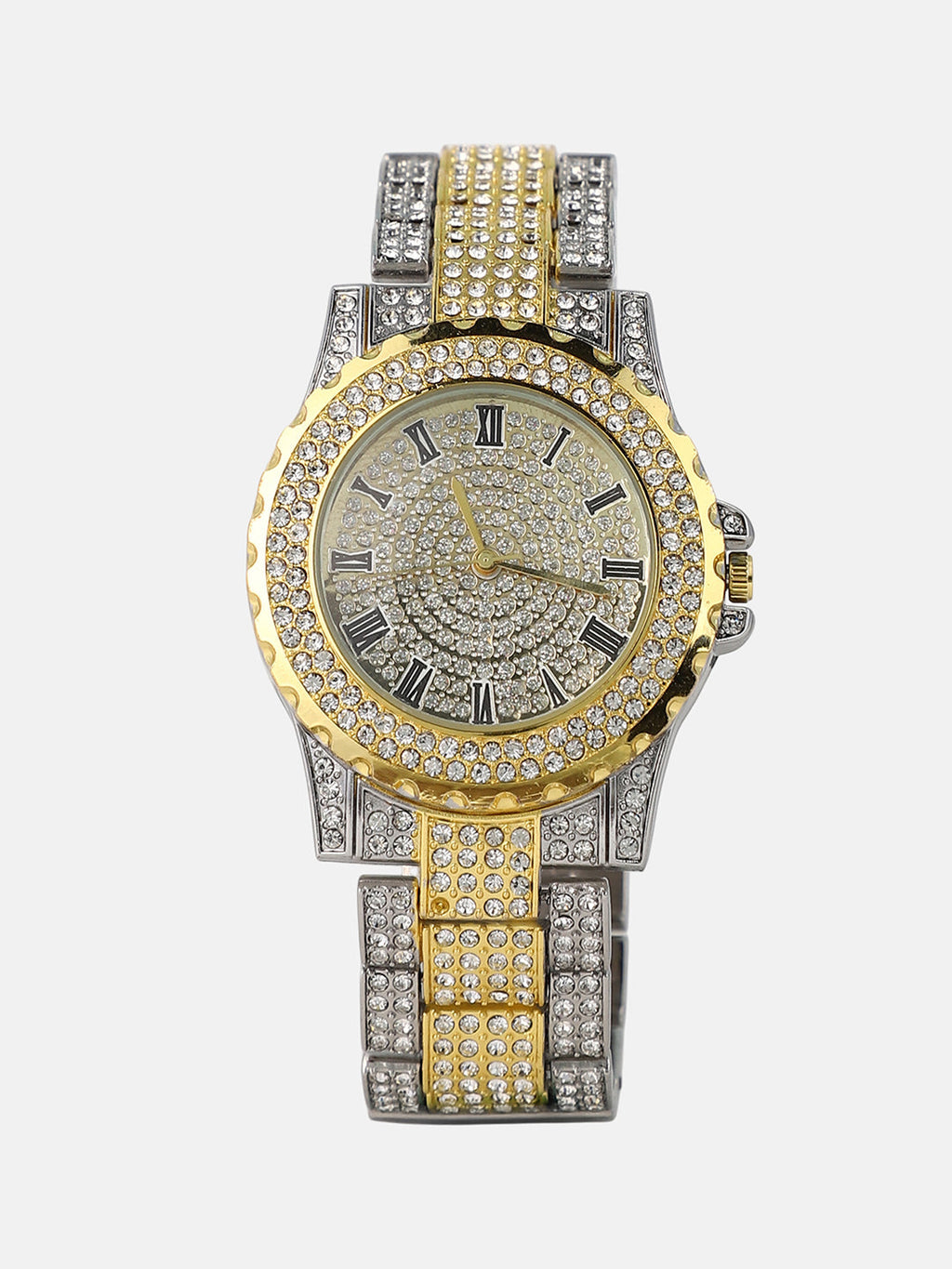The Roman Zilienne Round Watch - Metallic Silver & California Gold
