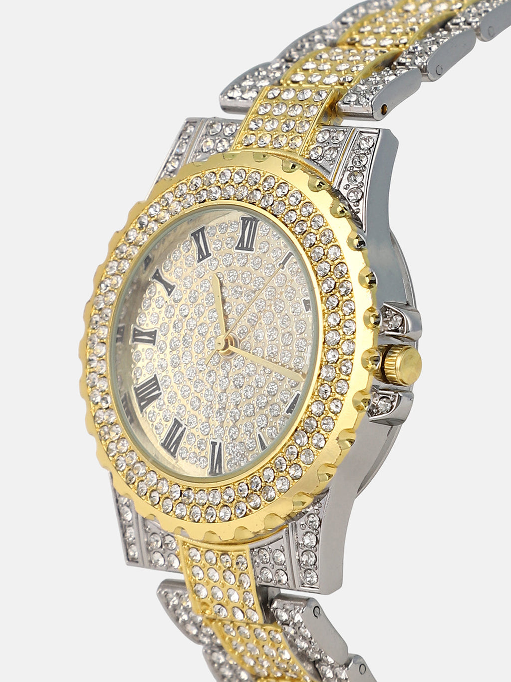 The Roman Zilienne Round Watch - Metallic Silver & California Gold