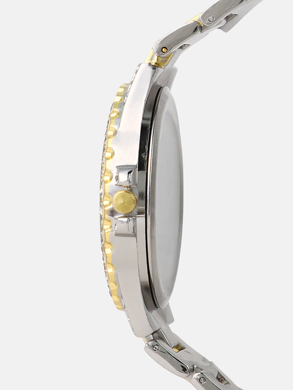 The Roman Zilienne Round Watch - Metallic Silver & California Gold