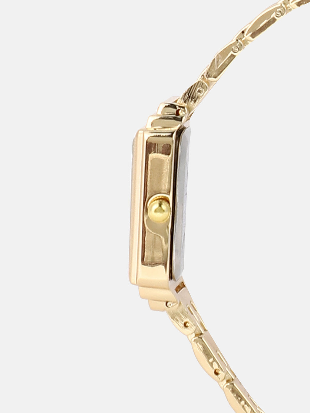 The Victoria Roman Rectangular Watch - California Gold