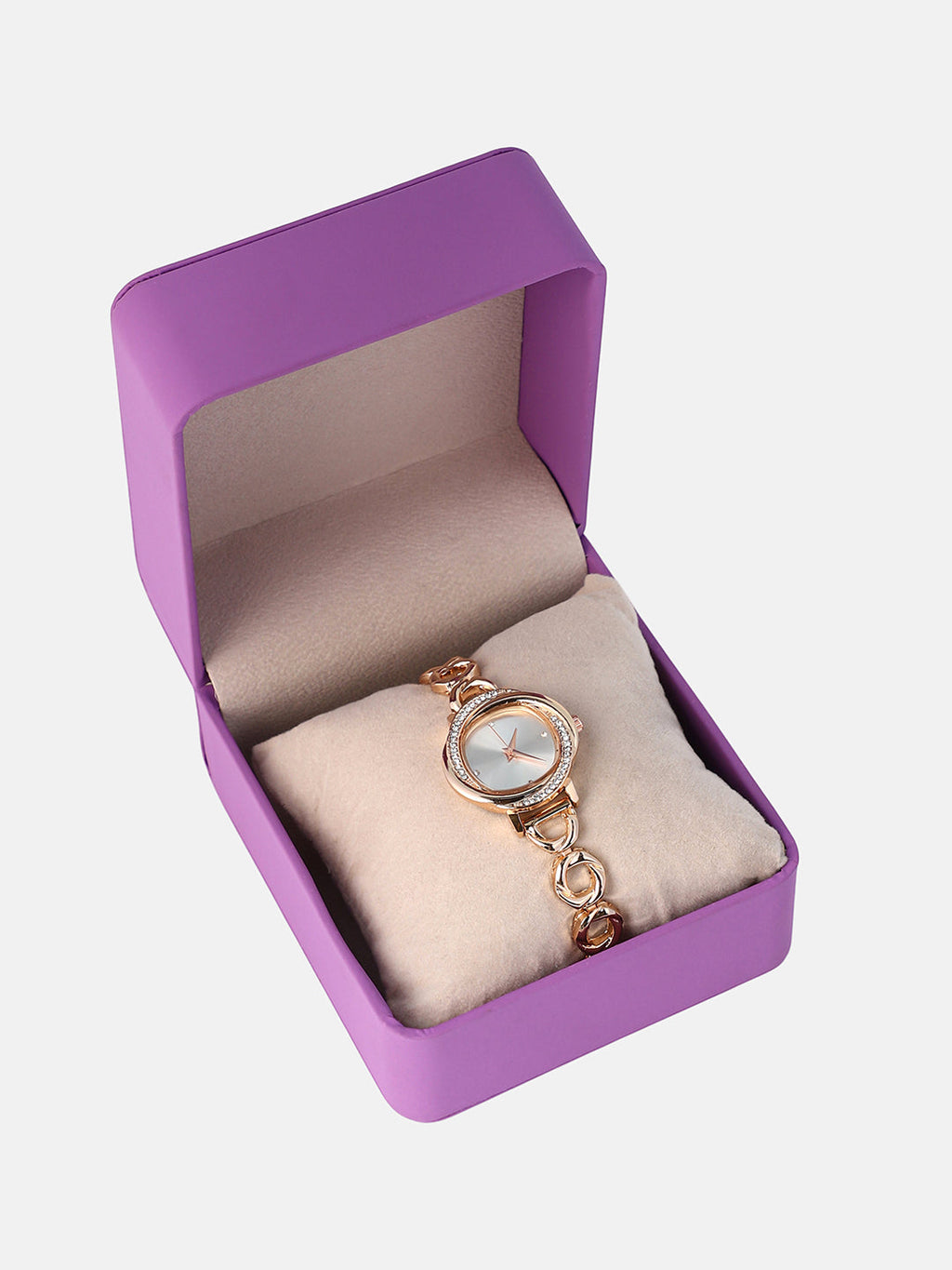 The Luraith-Gem Round Watch - Champayne Gold