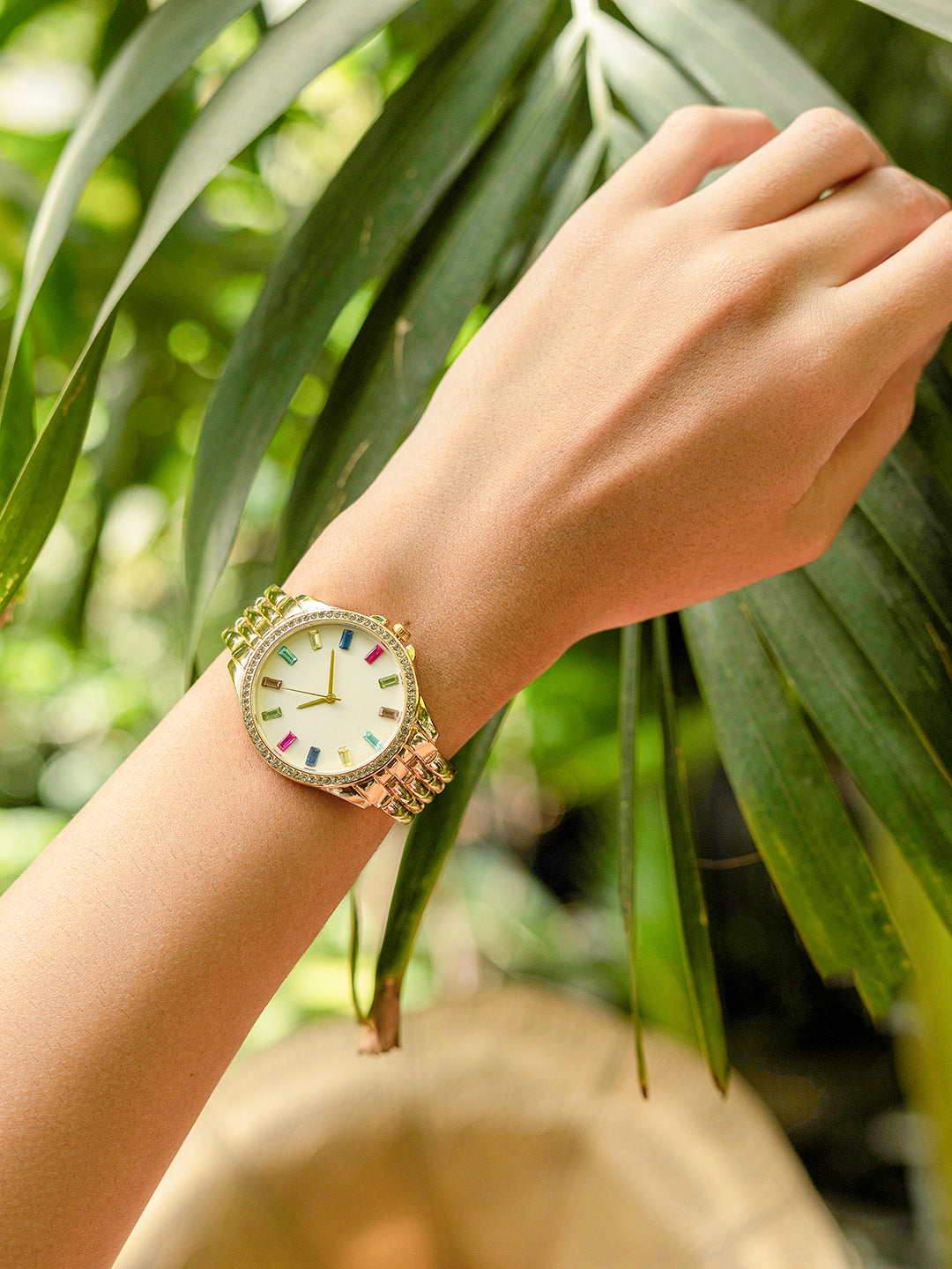 The Prism Crystal Dial Watch-Ivory Gold