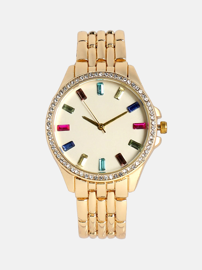 The Prism Crystal Dial Watch-Ivory Gold