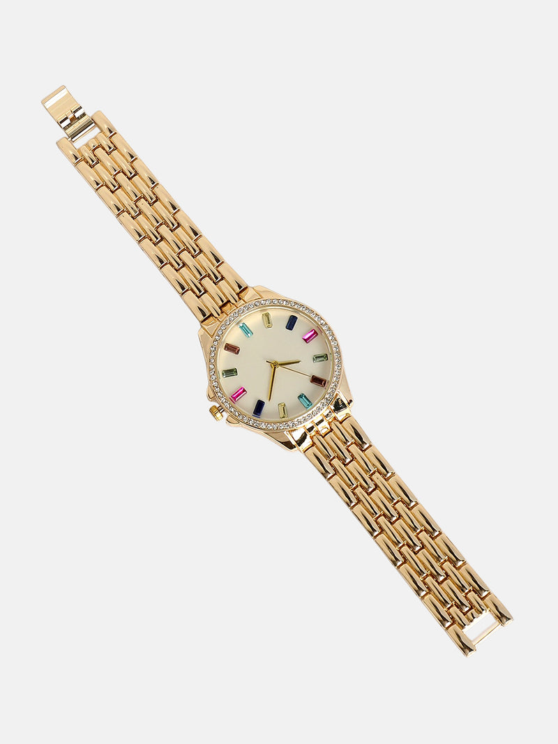 The Prism Crystal Dial Watch-Ivory Gold