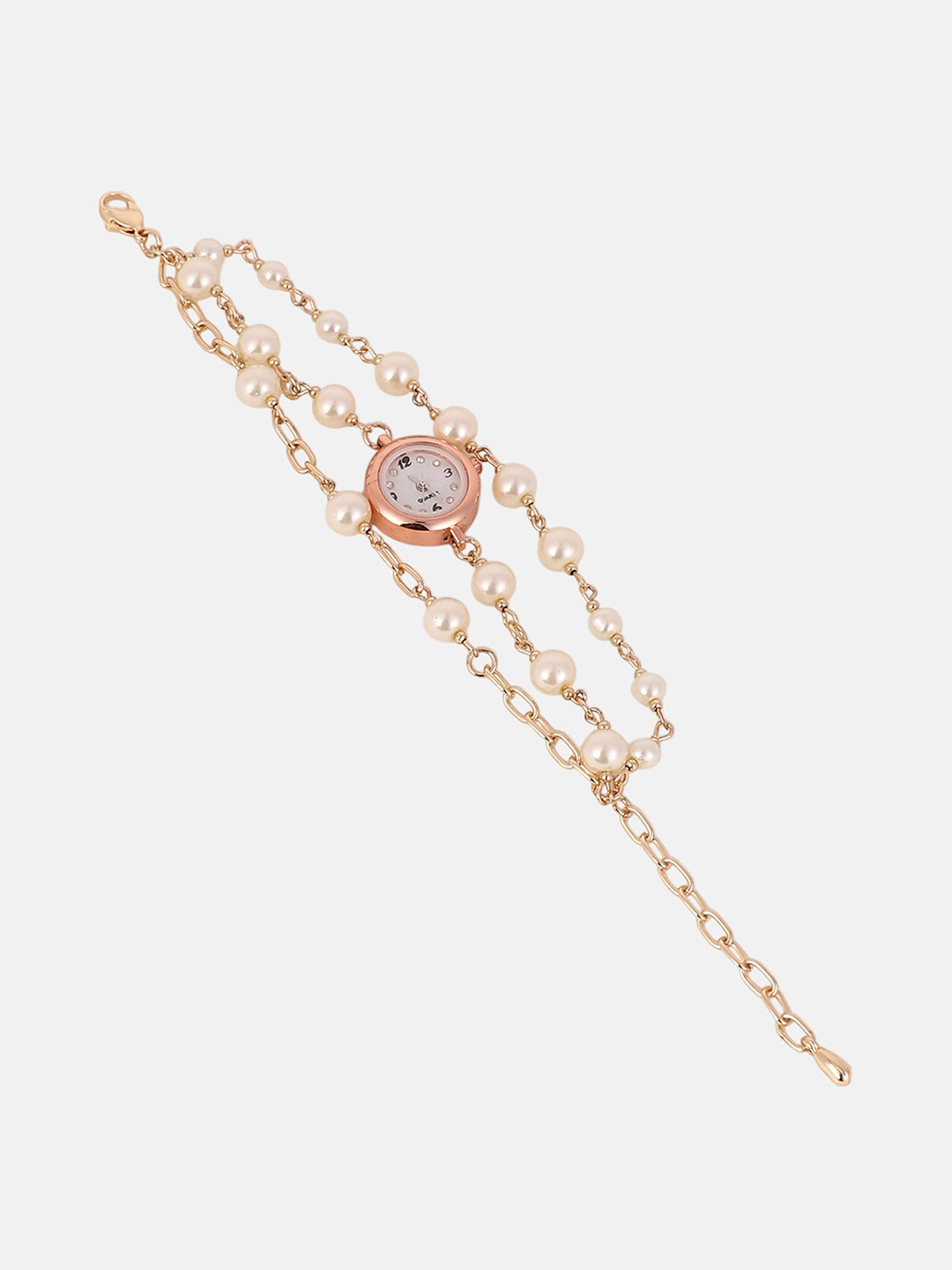 The Snowball Round Watch - Pearl White