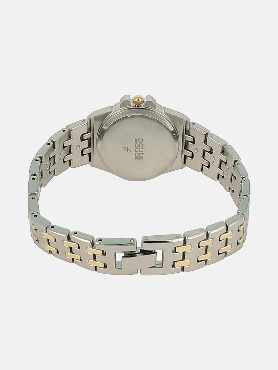 The Geneva H-Link Round Watch - Metallic Silver & Emerald Green