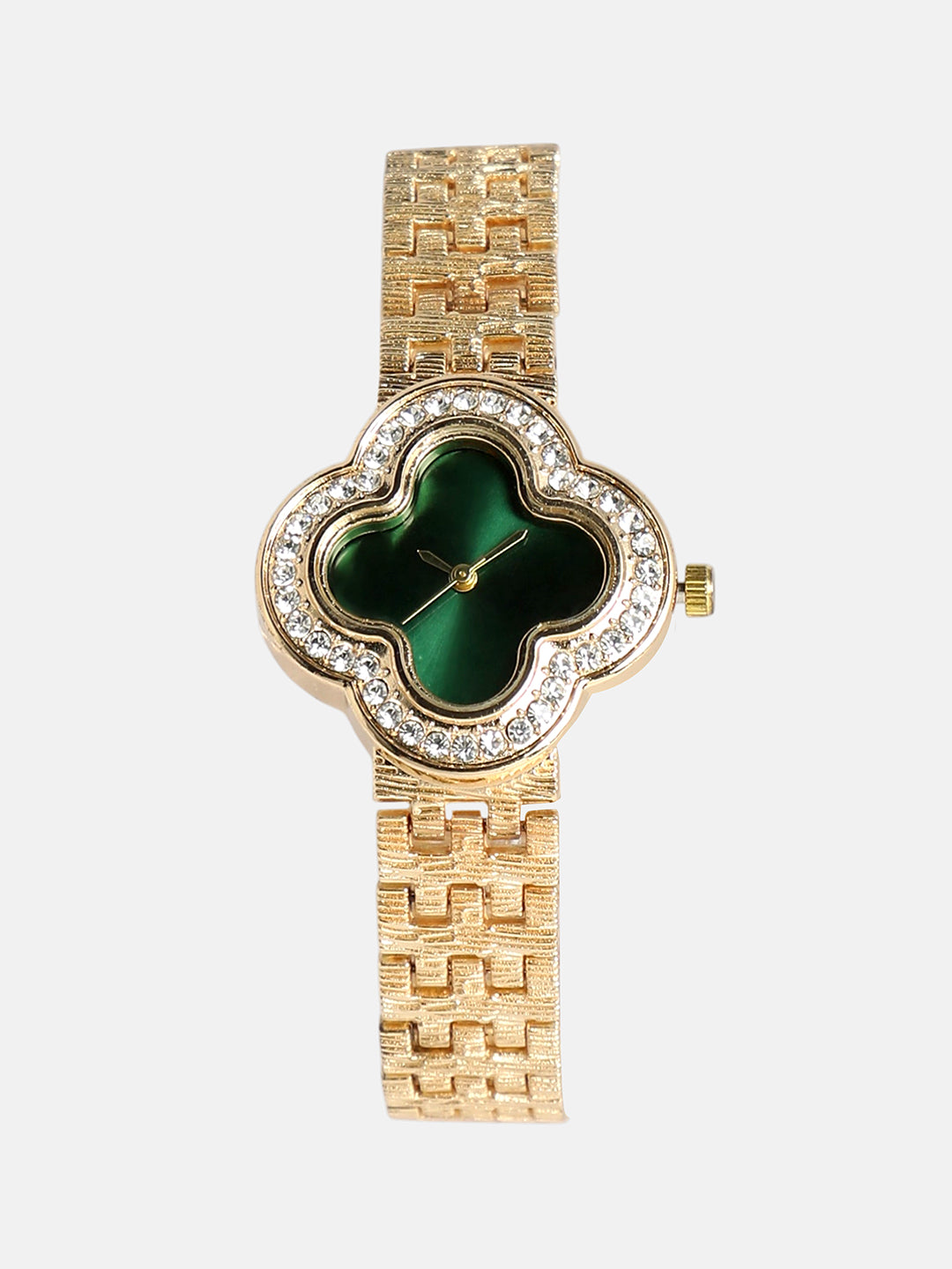 The Clover Luxe Dial Watch-Emerald Gold