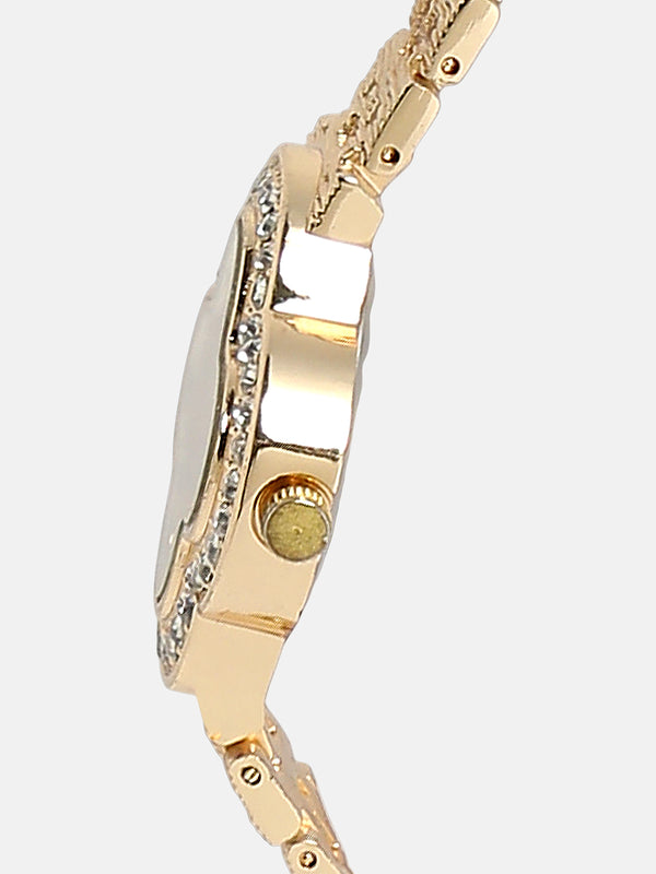 The Clover Luxe Dial Watch-Emerald Gold