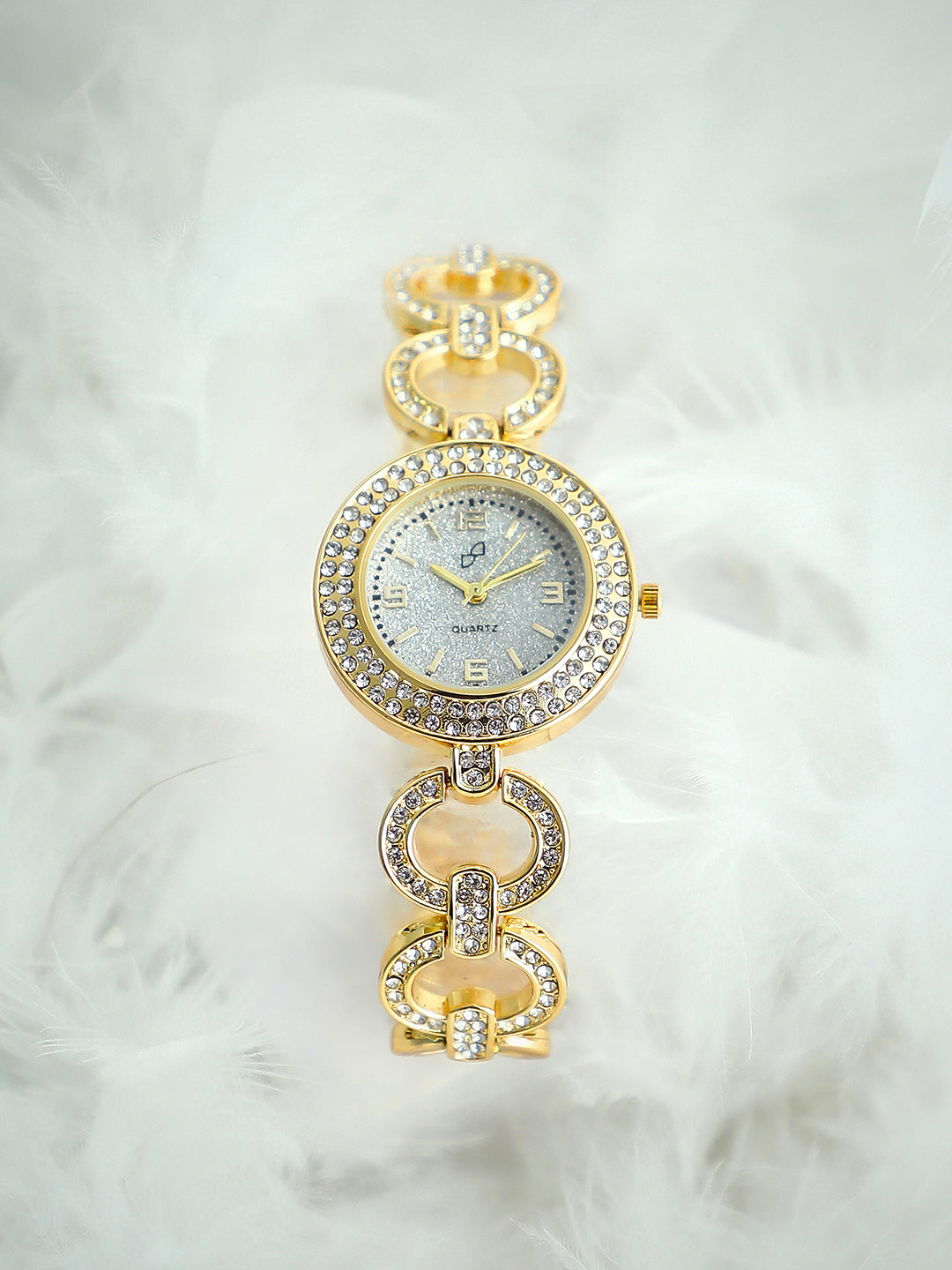 The Cristal Orb-Link Round Watch - Crystal Silver