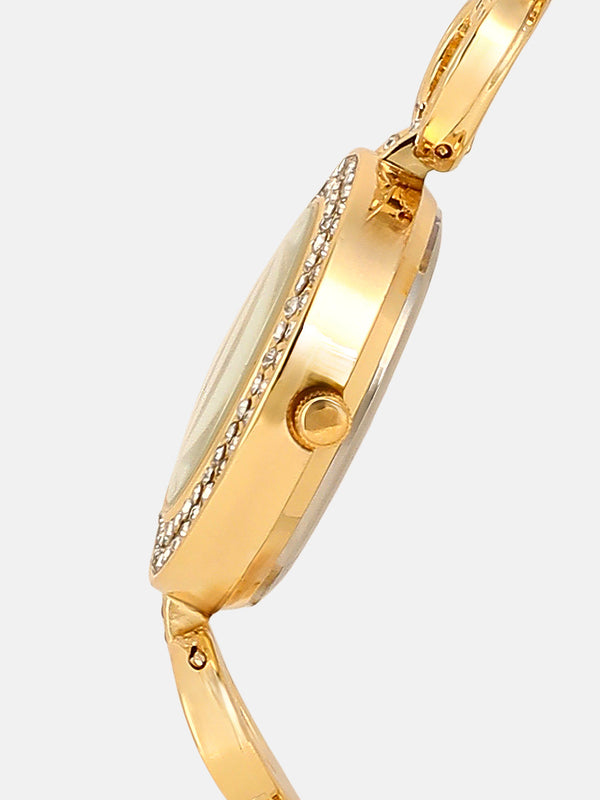 The Cristal Orb-Link Round Watch - Crystal Silver