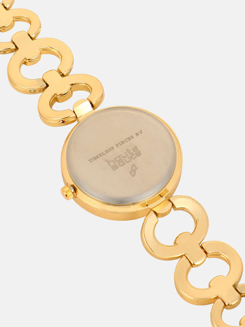The Cristal Orb-Link Round Watch - Crystal Silver