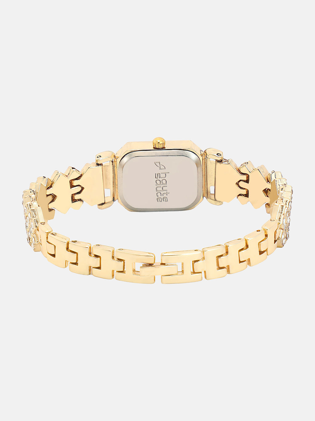 The Regal Crystal Frame Watch-Champagne Gold