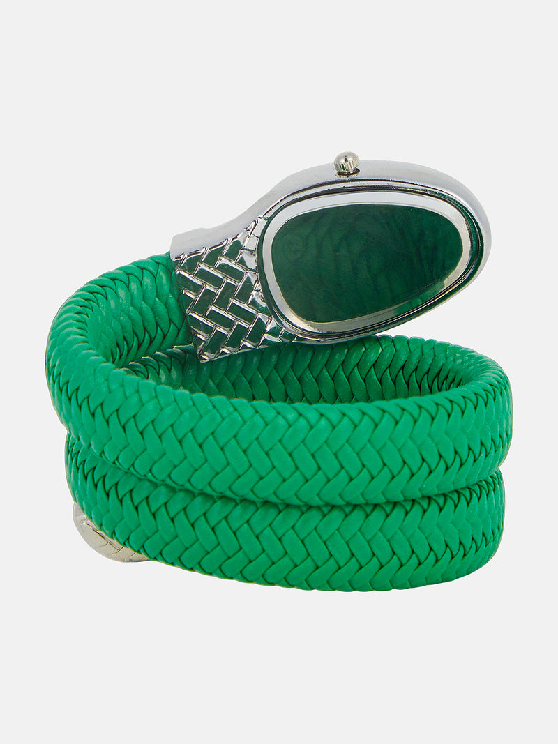 The Aurora Wrap Oval Watch -  Emerald Green