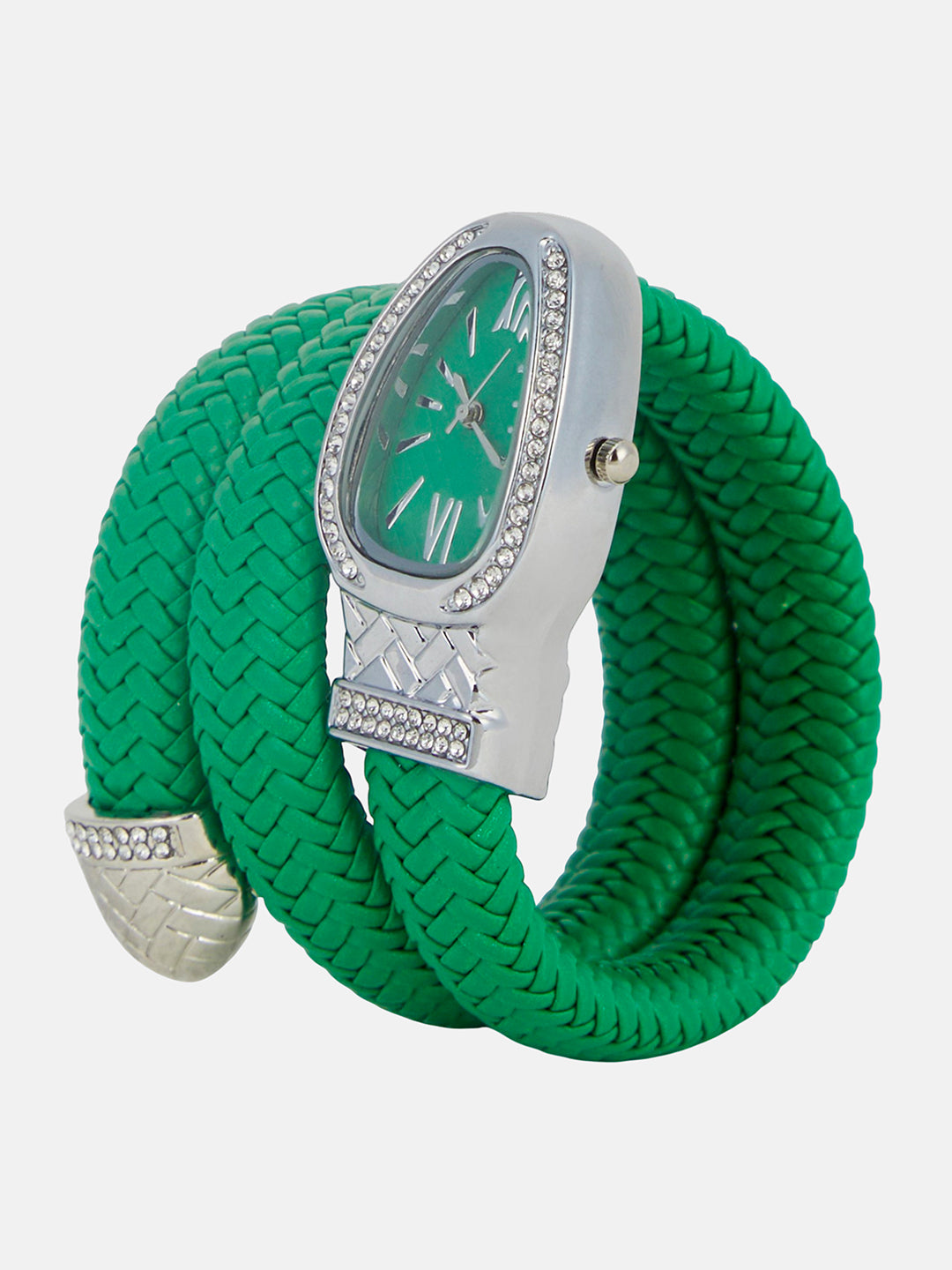 The Aurora Wrap Oval Watch -  Emerald Green