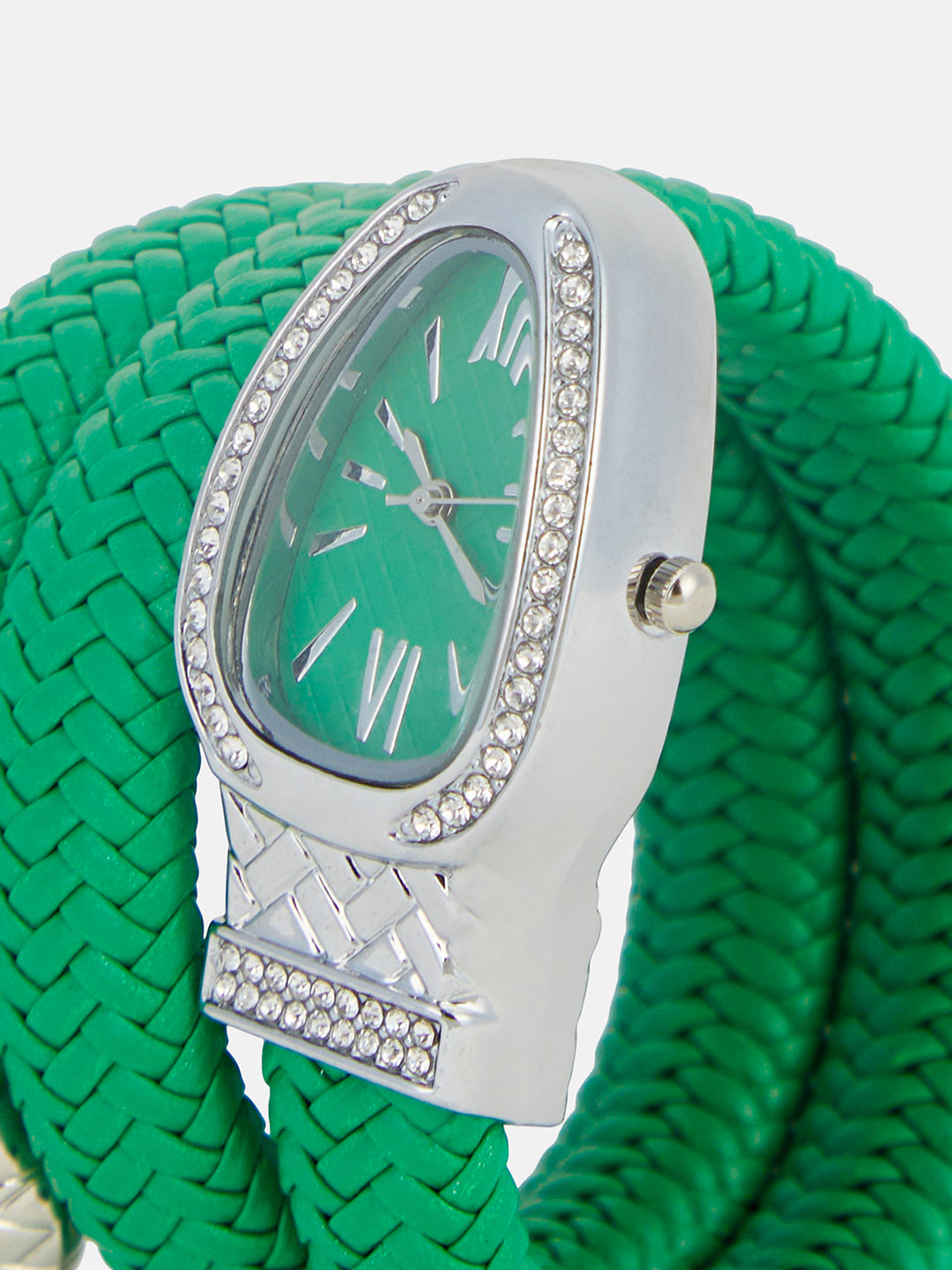 The Aurora Wrap Oval Watch -  Emerald Green