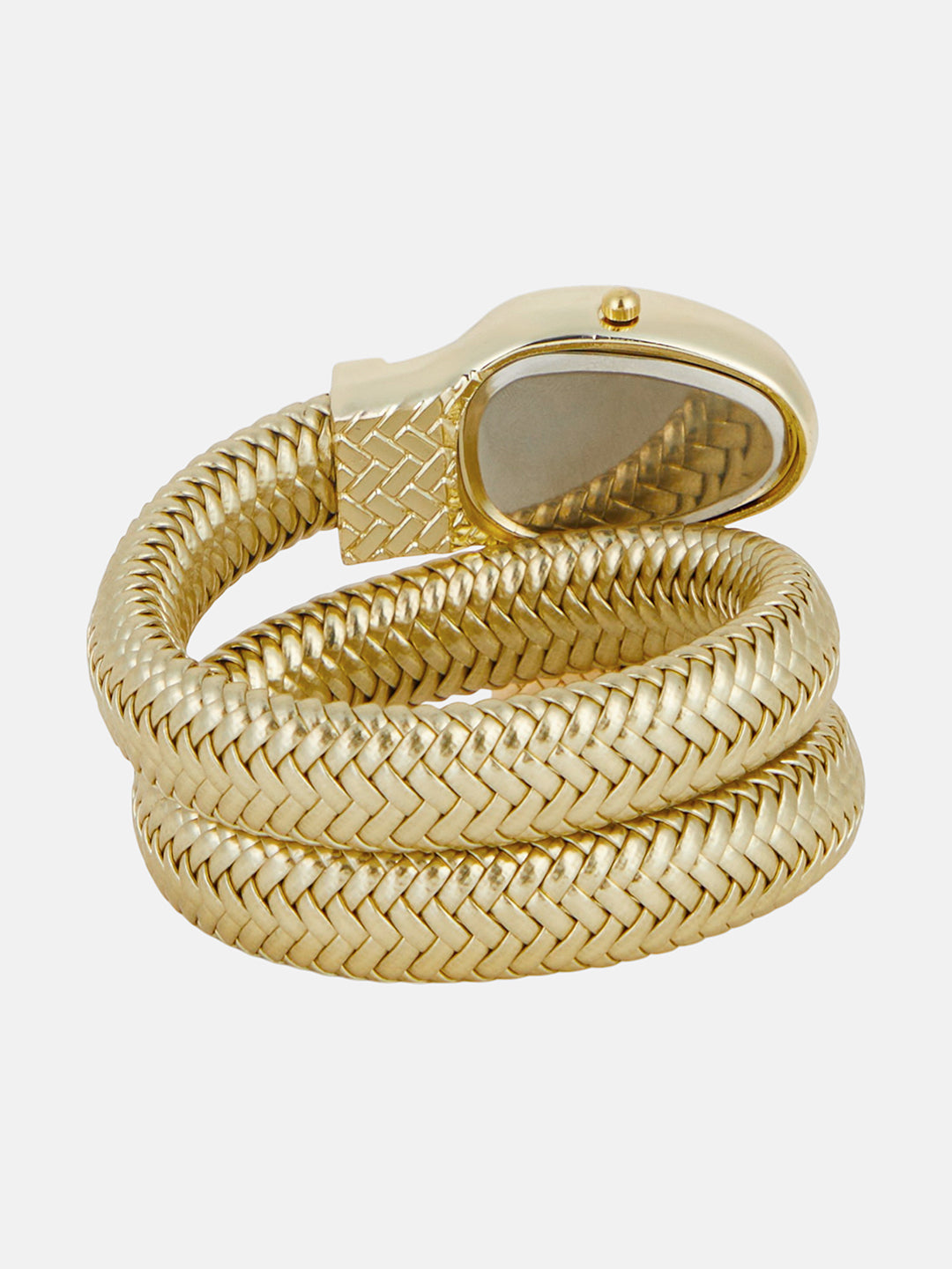 The Aurora Wrap Oval Watch -  Champagne Gold