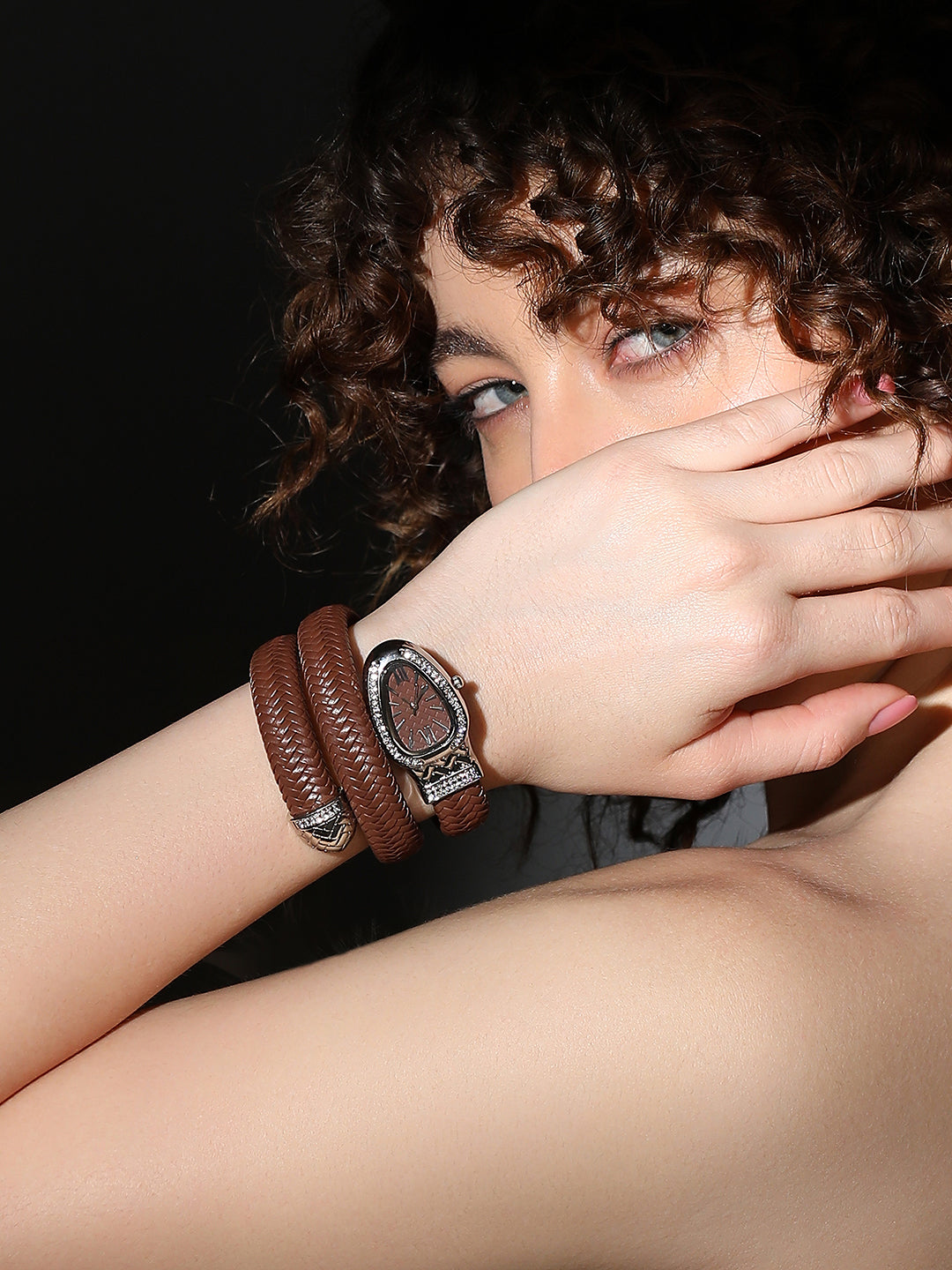 The Aurora Wrap Oval Watch -  Classic Brown