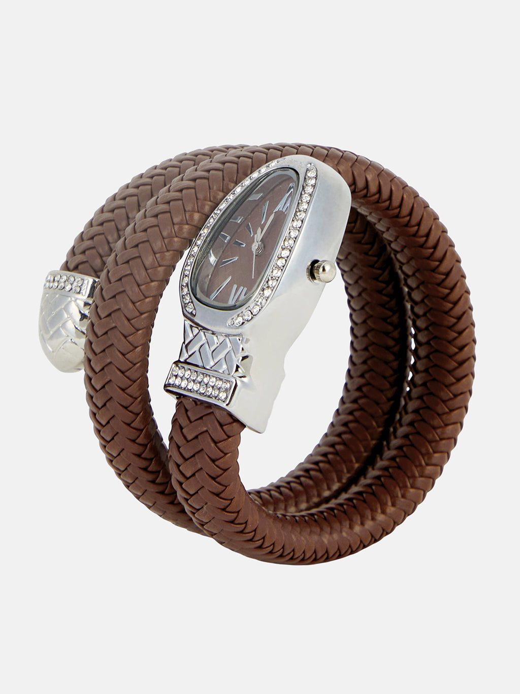 The Aurora Wrap Oval Watch -  Classic Brown