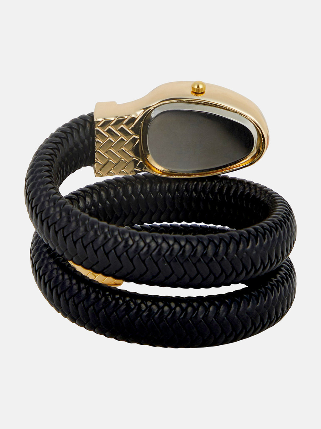 The Aurora Wrap Oval Watch -  Onyx Black