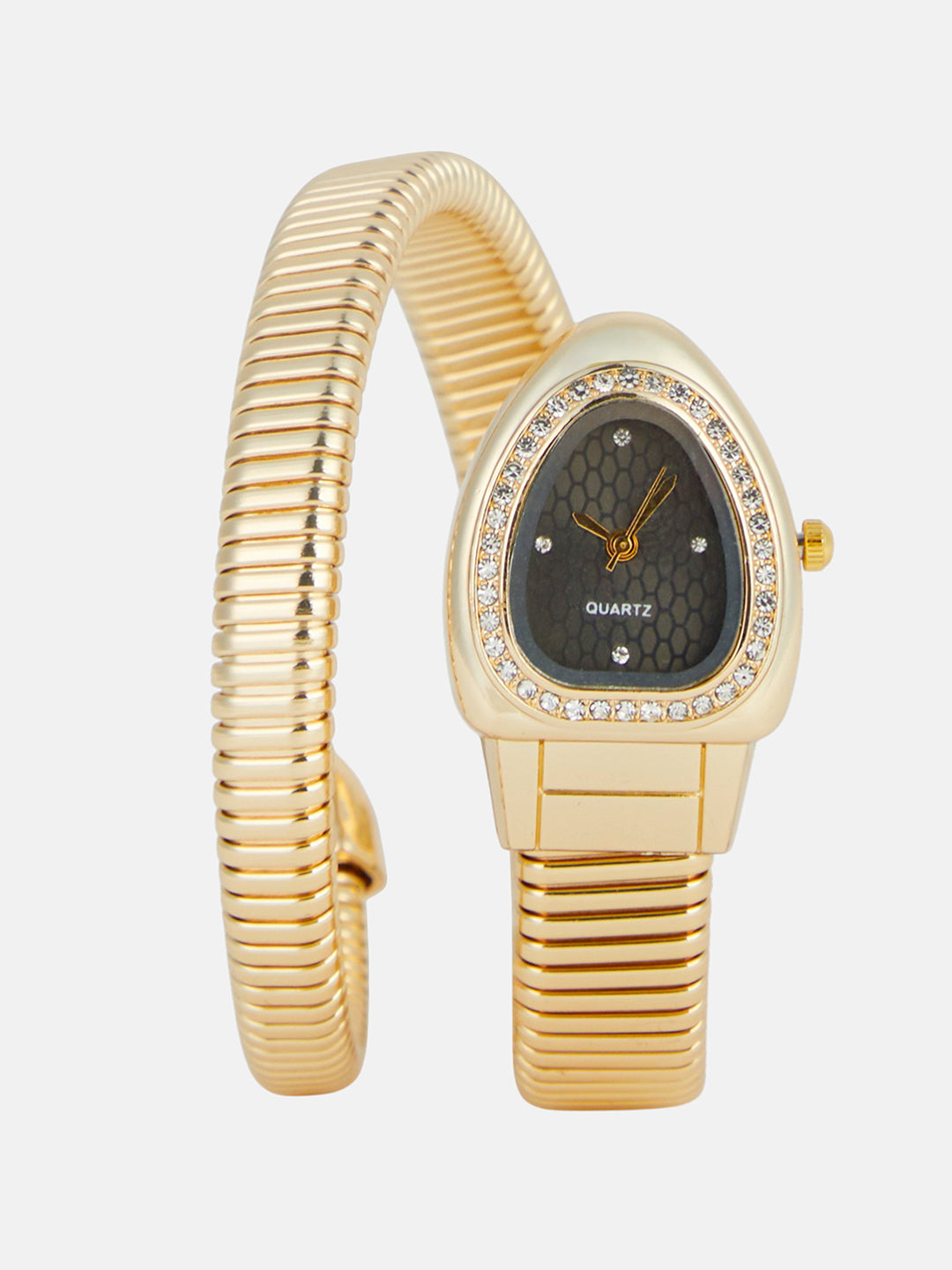 The Aurelia Gem Wrap Oval Watch -  Rose Gold