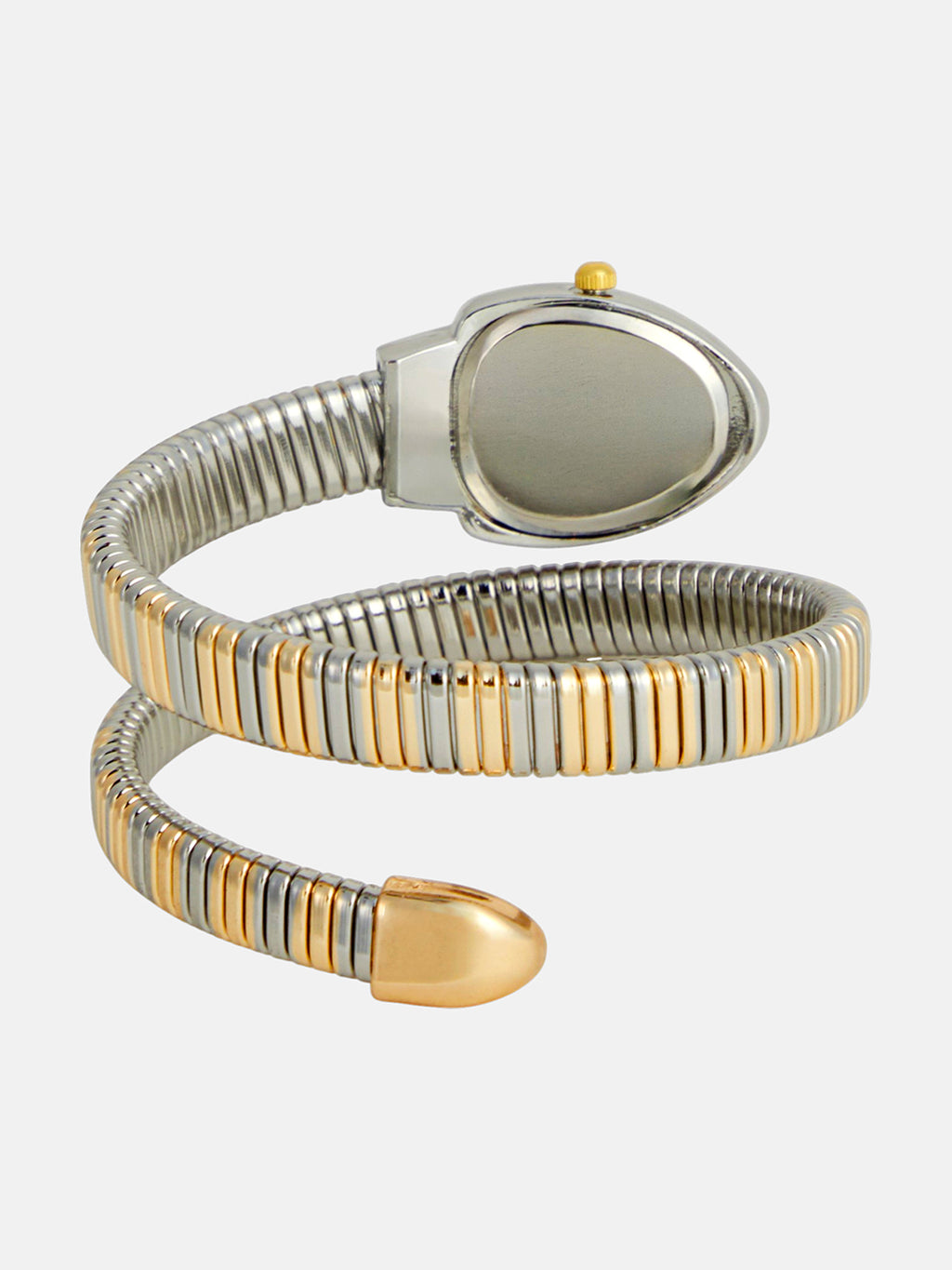 The Aurelia Gem Wrap Oval Watch -  Metallic Silver