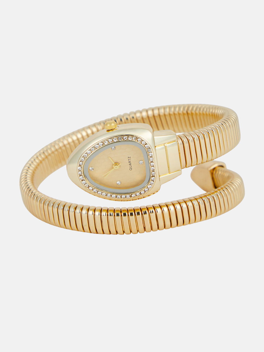 The Aurelia Gem Wrap Oval Watch -  Champagne Gold