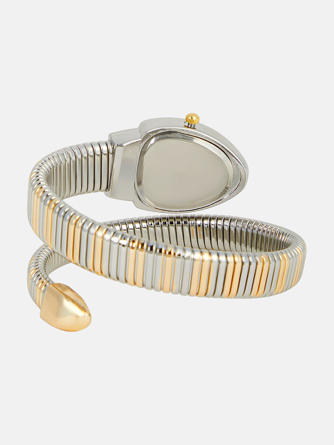 The Aurelia Gem Wrap Oval Watch -  Metallic Silver