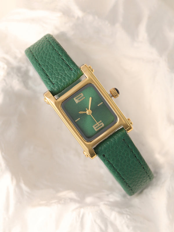 The Emerald Minimal Watch - Forest Green