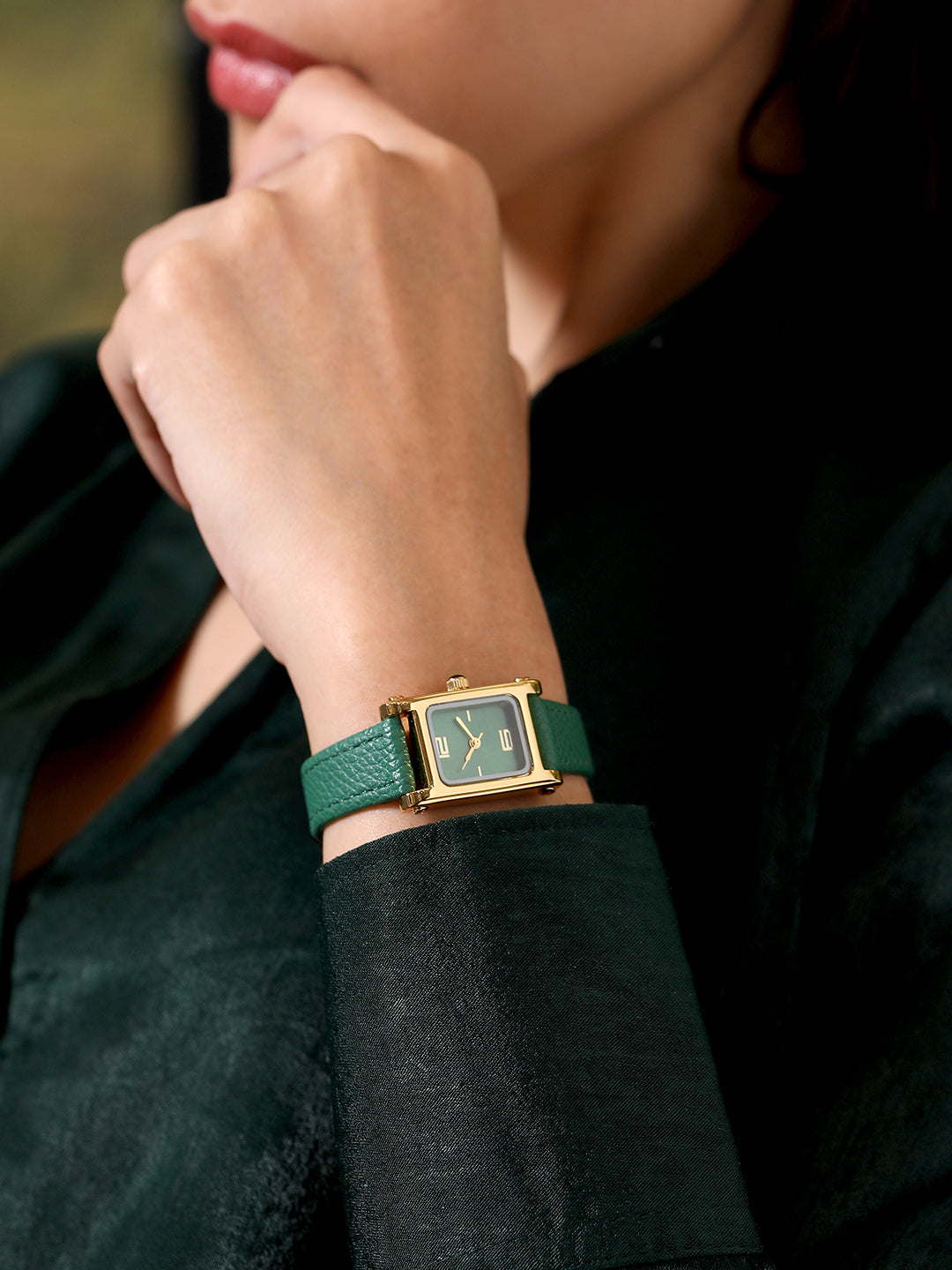The Emerald Minimal Watch - Forest Green