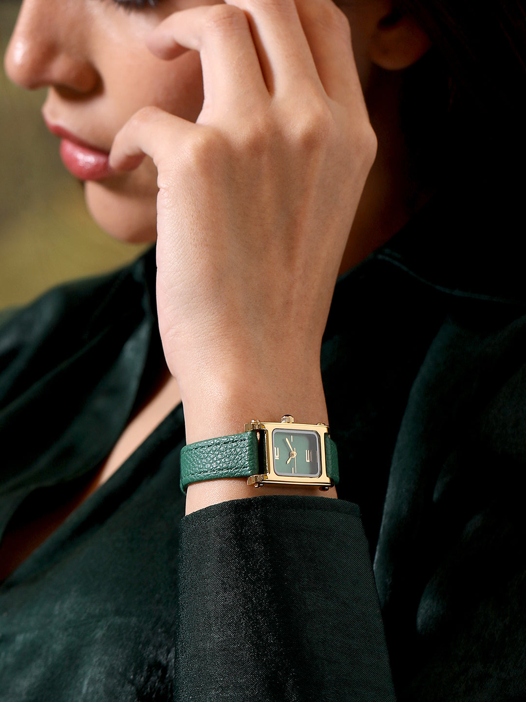 The Emerald Minimal Watch - Forest Green