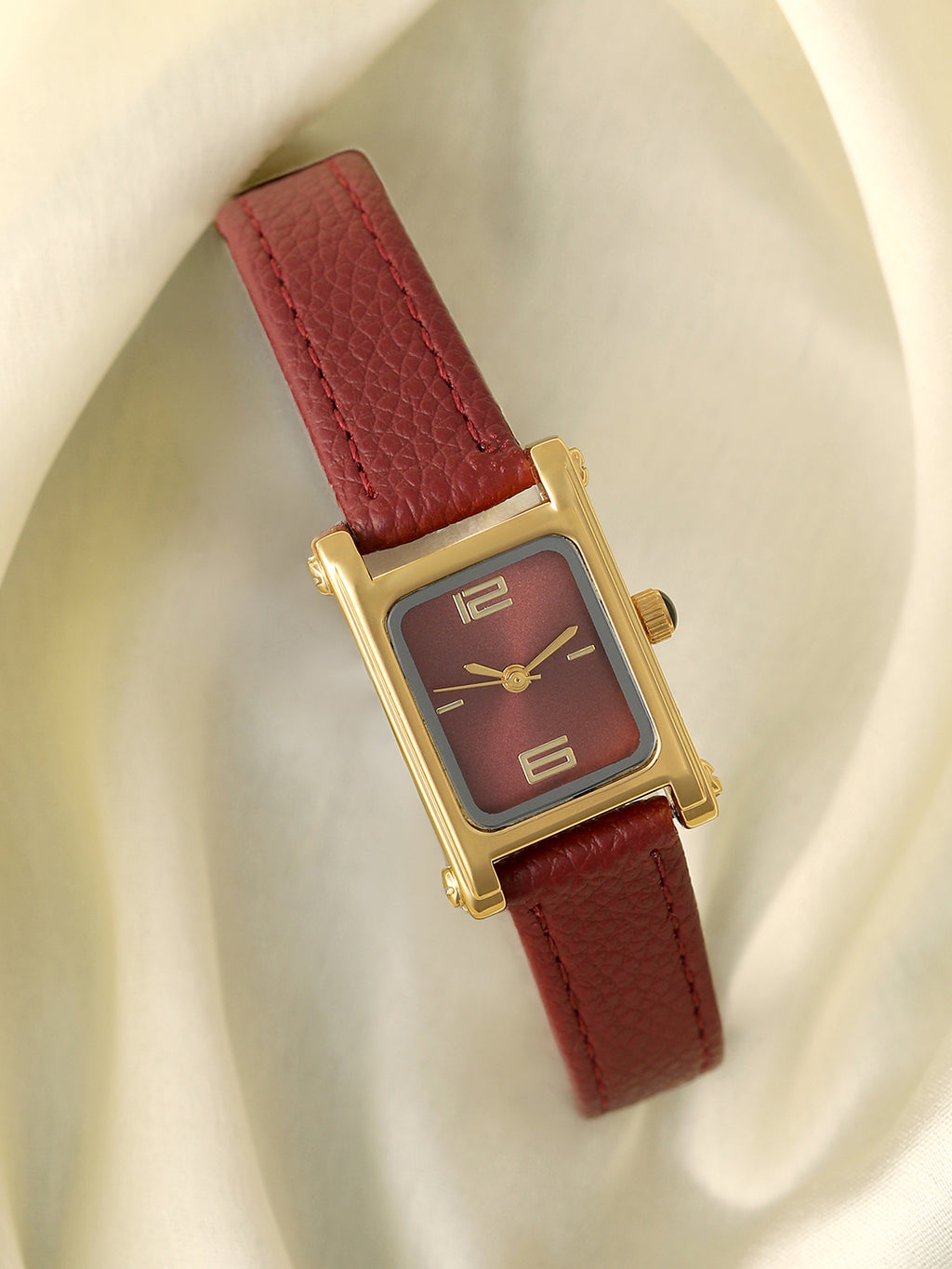 The Emerald Minimal Watch - Deep Red