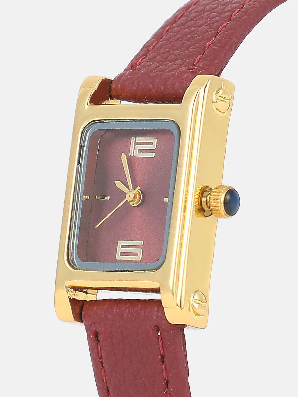 The Emerald Minimal Watch - Deep Red