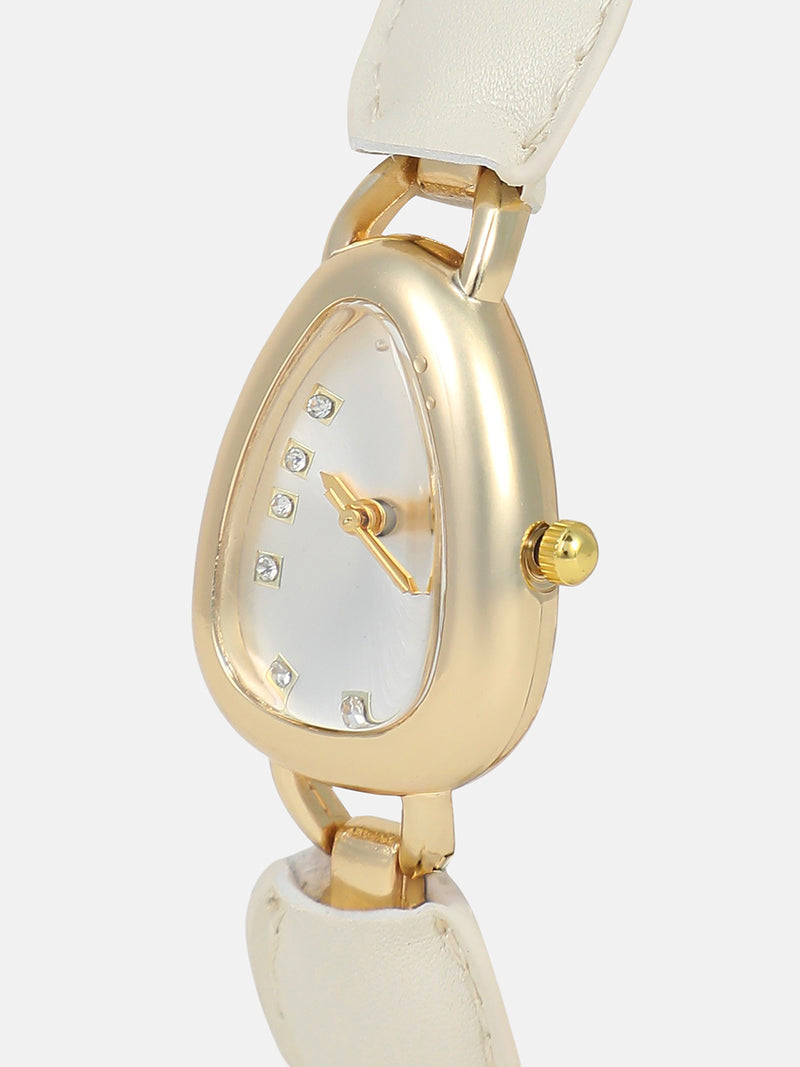 The Olive Designer Watch - Pearl White