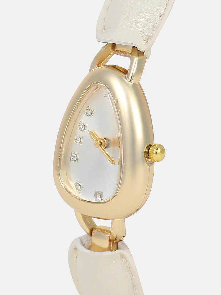 The Olive Designer Watch - Pearl White