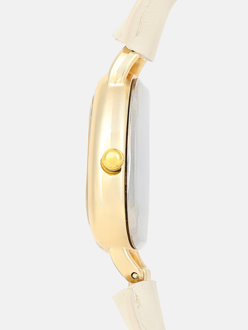 The Olive Designer Watch - Pearl White