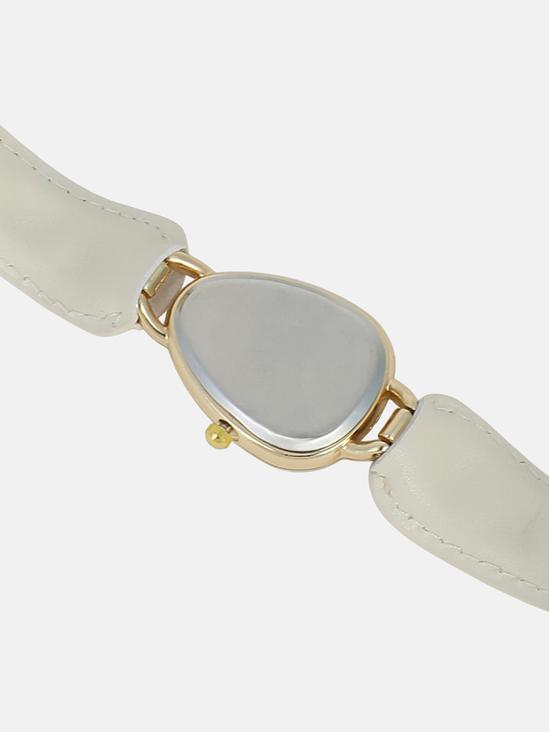 The Olive Designer Watch - Pearl White