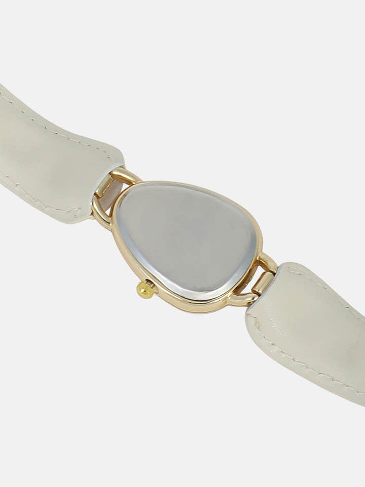 The Olive Designer Watch - Pearl White