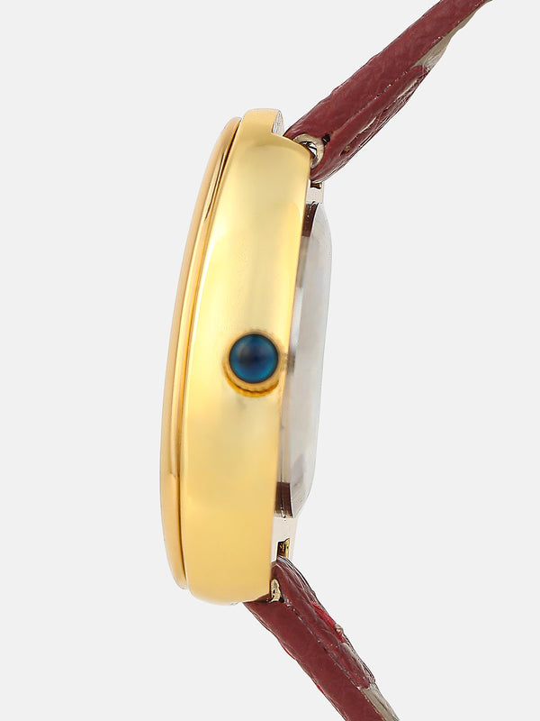 The Bloom Dial Watch - Ruby Red