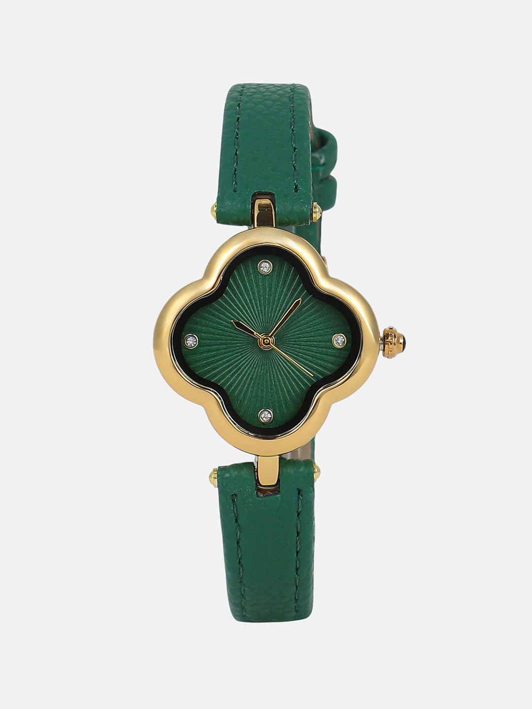 The Bloom Dial Watch - Emerald Green